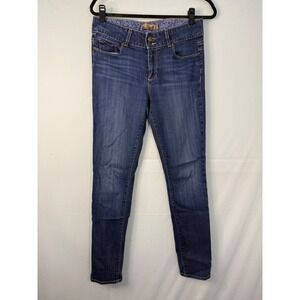 Paige Hidden Hills Skinny Jeans Womens Dark Wash Blue Denim Mid Rise